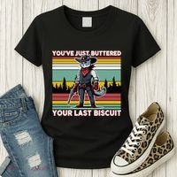 YouVe Just Buttered Your Last Biscuit Western Cowboy Cat Women's T-Shirt thumb 3