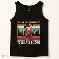 YouVe Just Buttered Your Last Biscuit Western Cowboy Cat Tank Top thumb 2