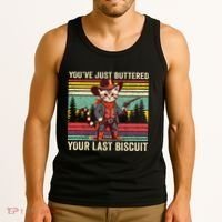 YouVe Just Buttered Your Last Biscuit Western Cowboy Cat Tank Top thumb 3