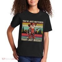 YouVe Just Buttered Your Last Biscuit Western Cowboy Cat Kids T-Shirt thumb 2