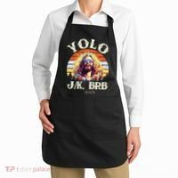YOLO JK BRB – Funny Jesus Easter Meme Christian Apron thumb 2