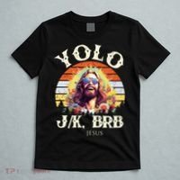 YOLO JK BRB – Funny Jesus Easter Meme Christian T-Shirt thumb 5