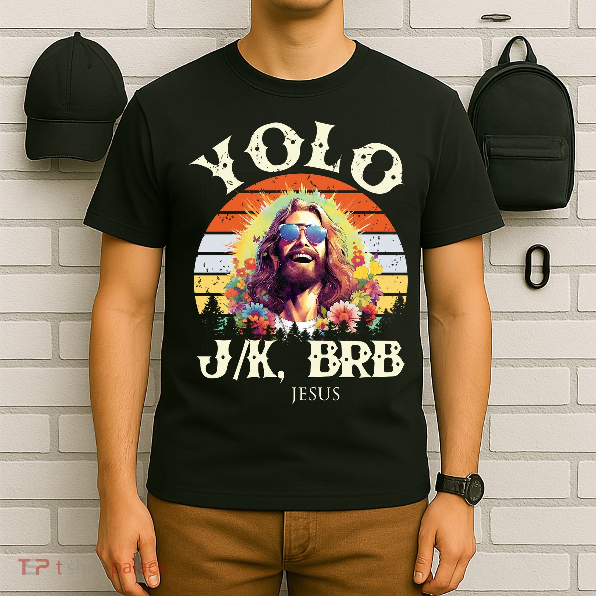 YOLO JK BRB – Funny Jesus Easter Meme Christian T-Shirt
