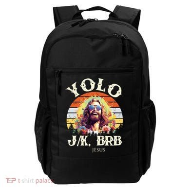 YOLO JK BRB – Funny Jesus Easter Meme Christian Backpack