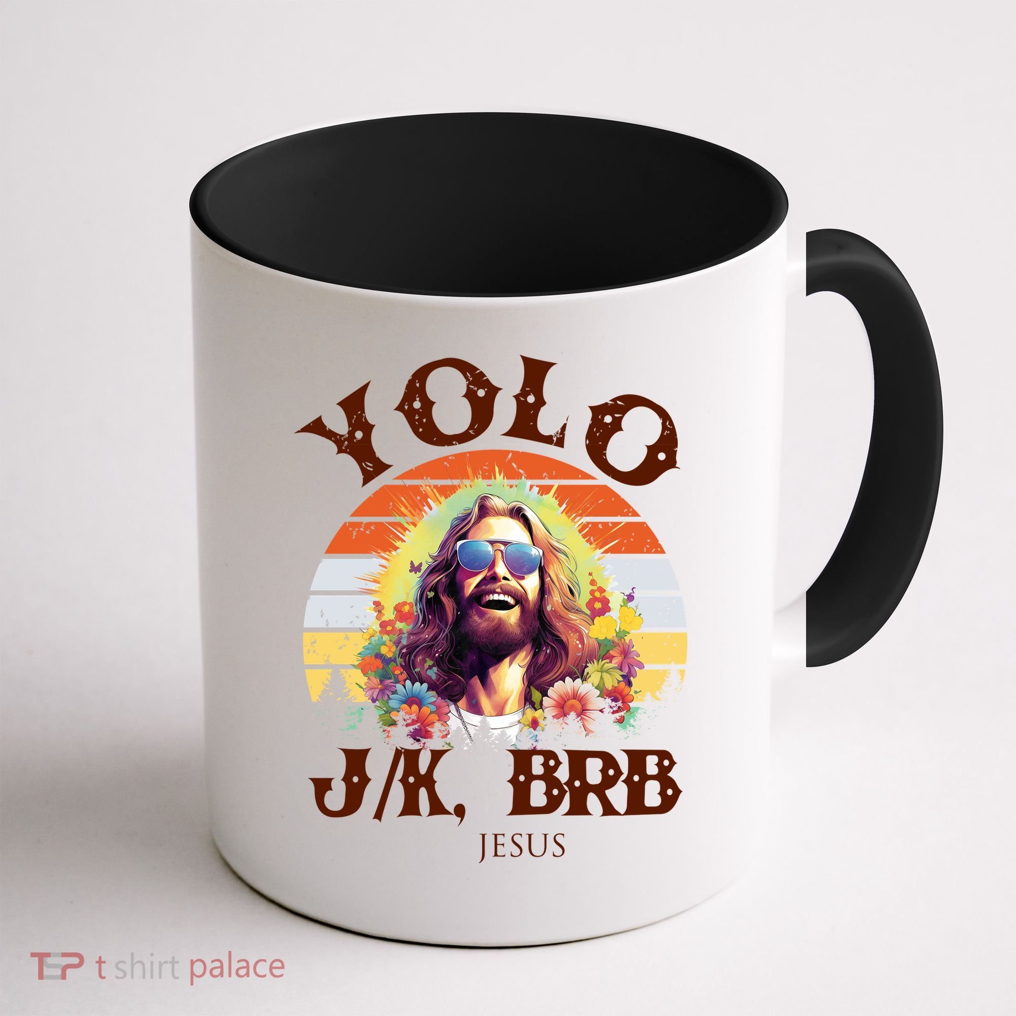 YOLO JK BRB – Funny Jesus Easter Meme Christian Coffee Mug