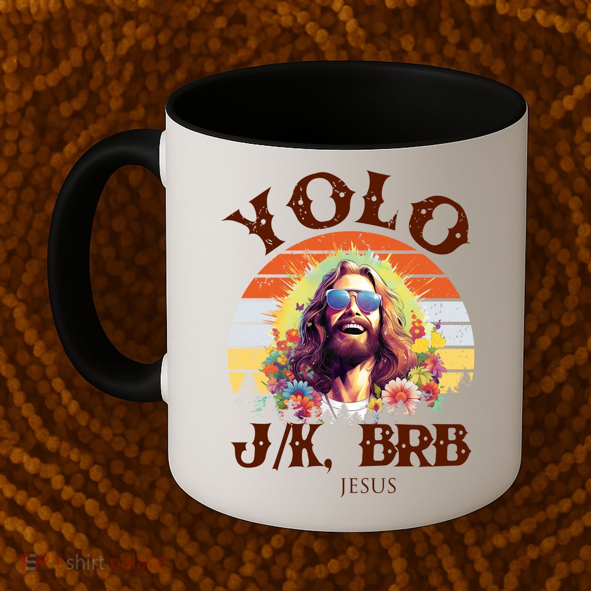 YOLO JK BRB – Funny Jesus Easter Meme Christian Coffee Mug
