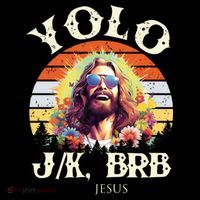 YOLO JK BRB – Funny Jesus Easter Meme Christian Women's Hoodie thumb 2