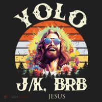 YOLO JK BRB – Funny Jesus Easter Meme Christian Hat thumb 2
