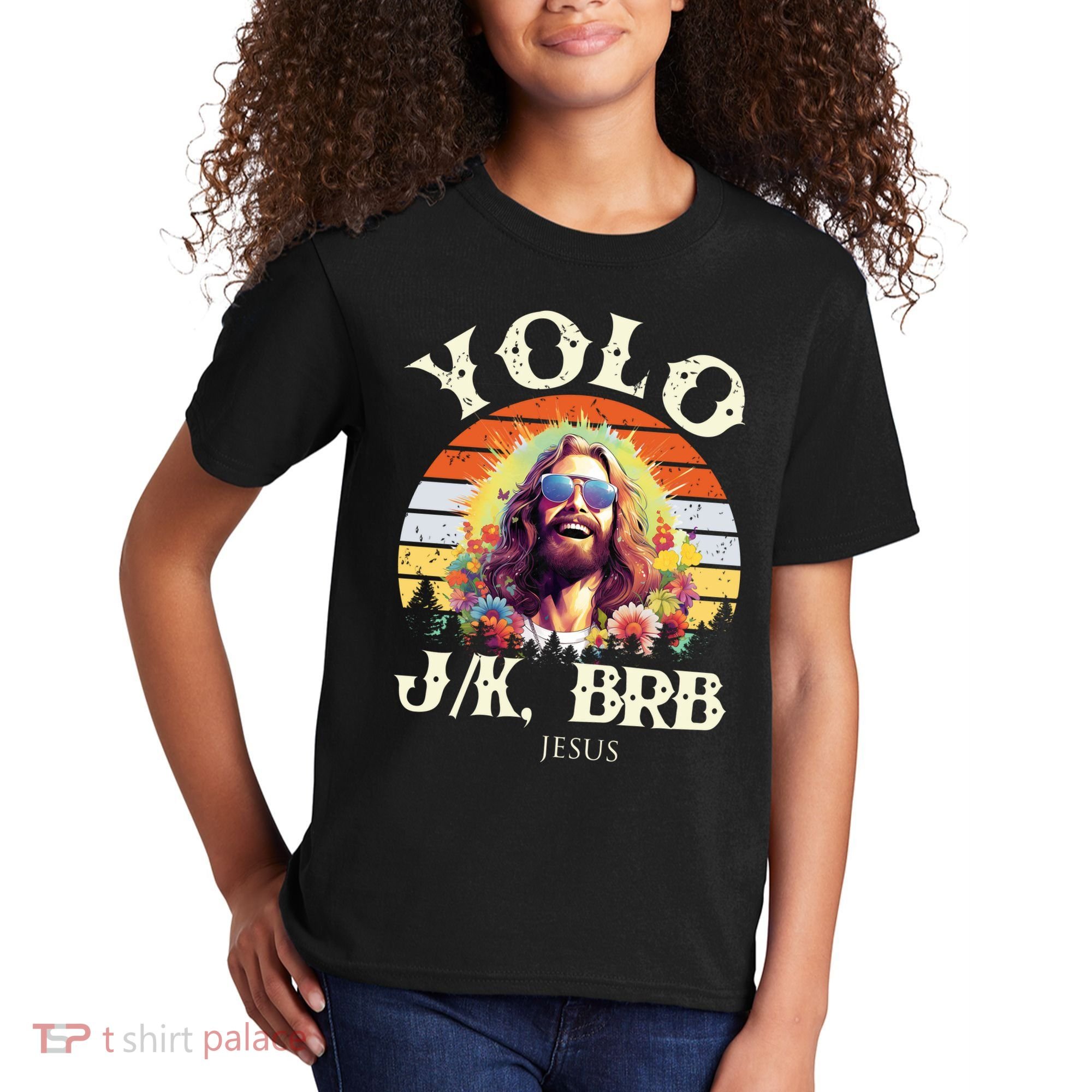 YOLO JK BRB – Funny Jesus Easter Meme Christian Kids T-Shirt