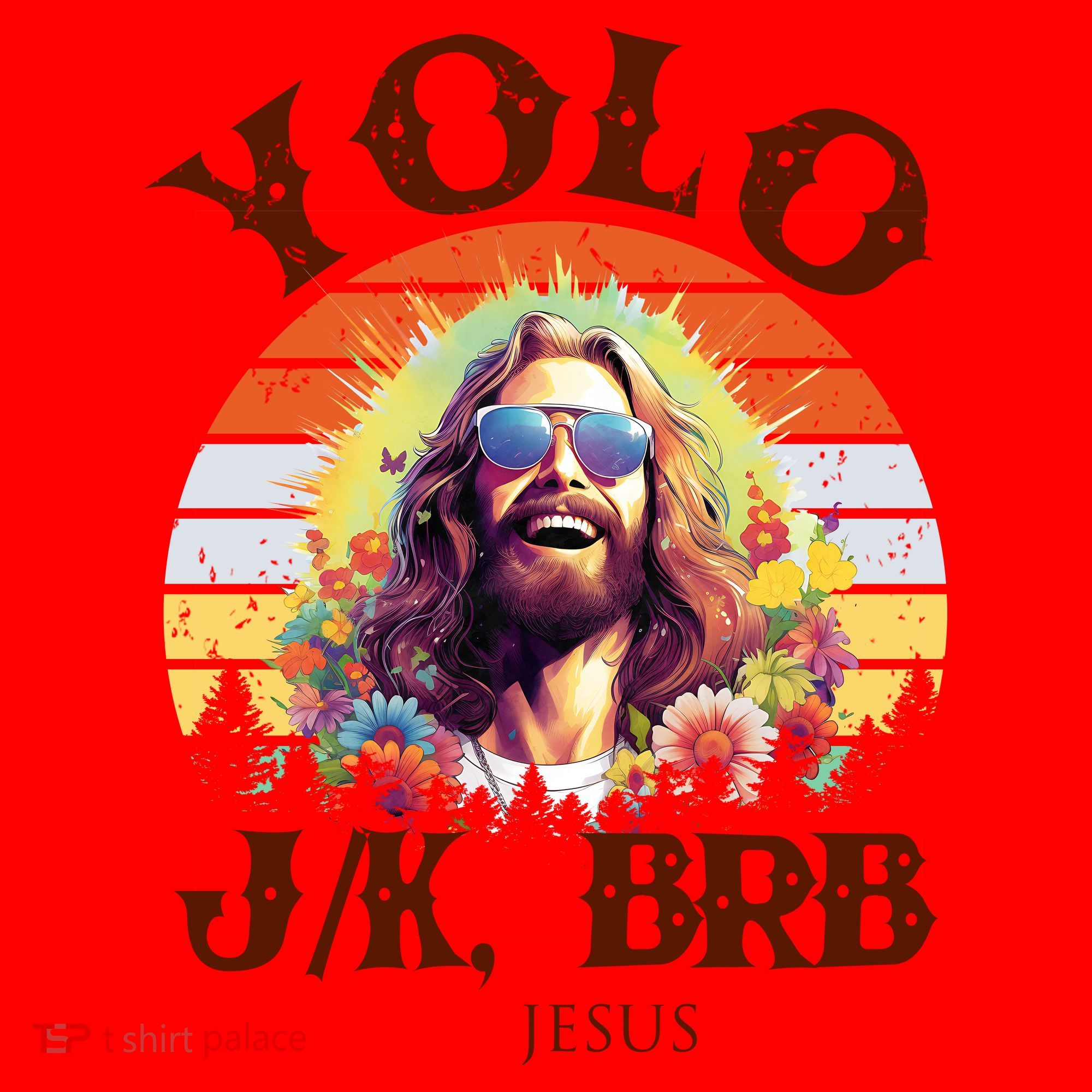 YOLO JK BRB – Funny Jesus Easter Meme Christian Santa Hat