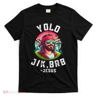 Yolo Jk Brb Jesus Funny Easter Resurrection Christians T-Shirt thumb 0