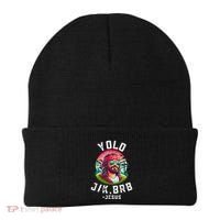 Yolo Jk Brb Jesus Funny Easter Resurrection Christians Beanie thumb 0