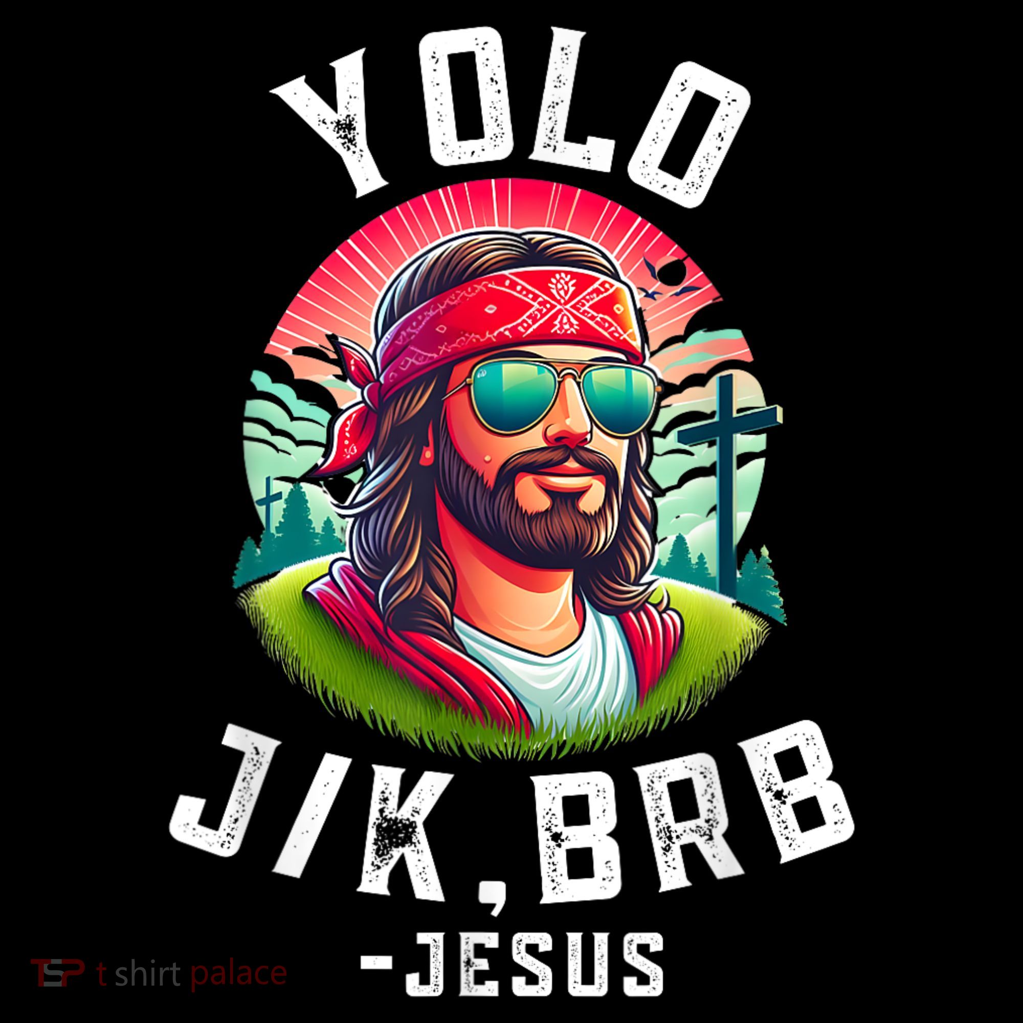 Yolo Jk Brb Jesus Funny Easter Resurrection Christians Women's Hoodie