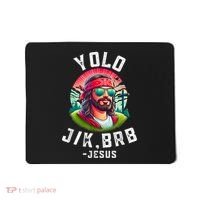 Yolo Jk Brb Jesus Funny Easter Resurrection Christians Mousepad thumb 0