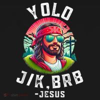 Yolo Jk Brb Jesus Funny Easter Resurrection Christians Women's Tank Top thumb 5