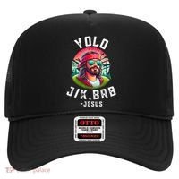 Yolo Jk Brb Jesus Funny Easter Resurrection Christians Hat thumb 0