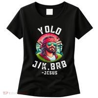 Yolo Jk Brb Jesus Funny Easter Resurrection Christians Women's T-Shirt thumb 0