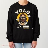 Yolo Jk Brb Jesus Funny Easter Christian Faith Women's Sweatshirt thumb 0