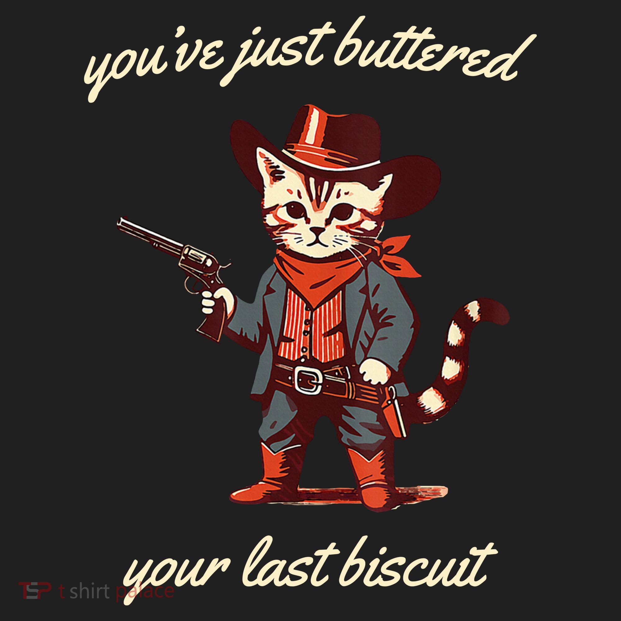 Youve Just Buttered Your Last Biscuit Western Cat Cowboy Beanie