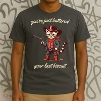 Youve Just Buttered Your Last Biscuit Western Cat Cowboy T-Shirt thumb 3