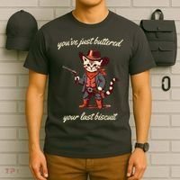 Youve Just Buttered Your Last Biscuit Western Cat Cowboy T-Shirt thumb 6