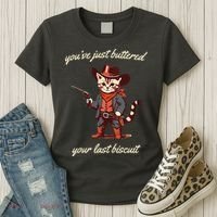 Youve Just Buttered Your Last Biscuit Western Cat Cowboy Women's T-Shirt thumb 3