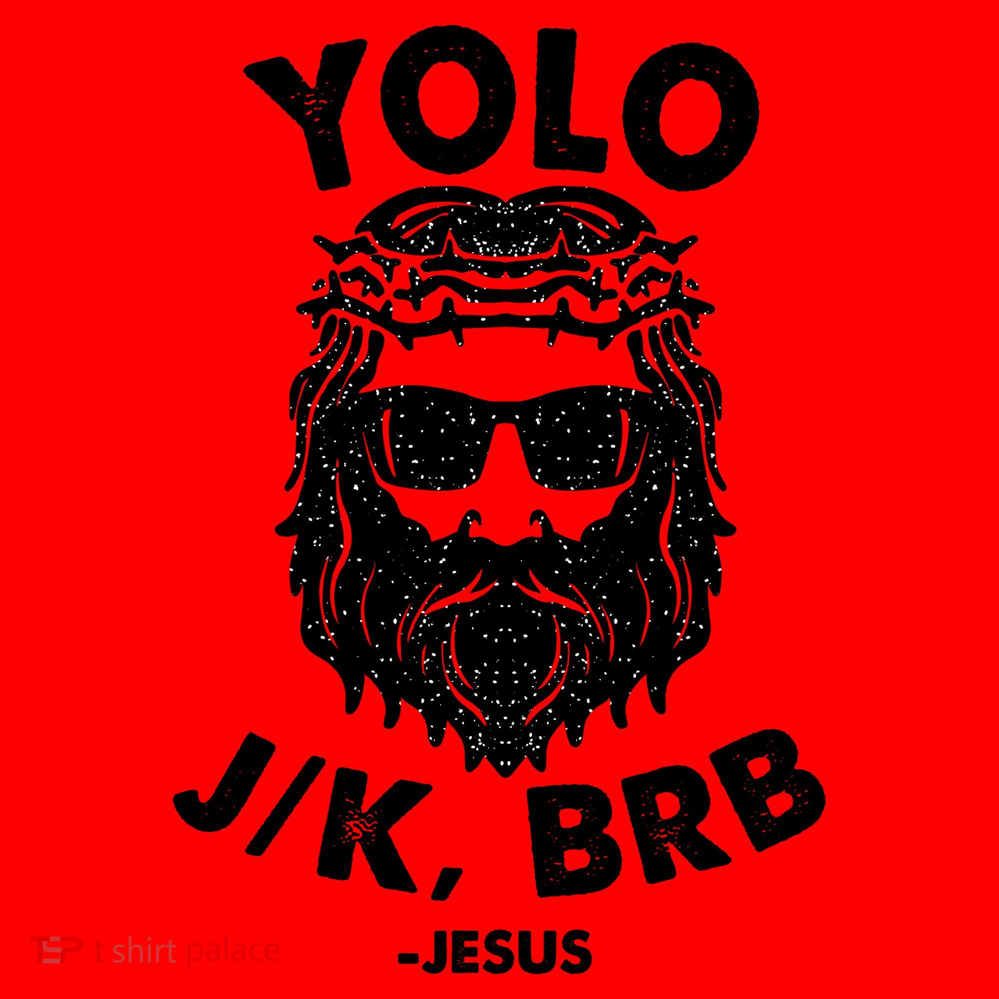Yolo JK BRB Jesus Resurrection Funny Christian Santa Hat