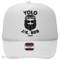 Yolo JK BRB Jesus Resurrection Funny Christian Hat thumb 0