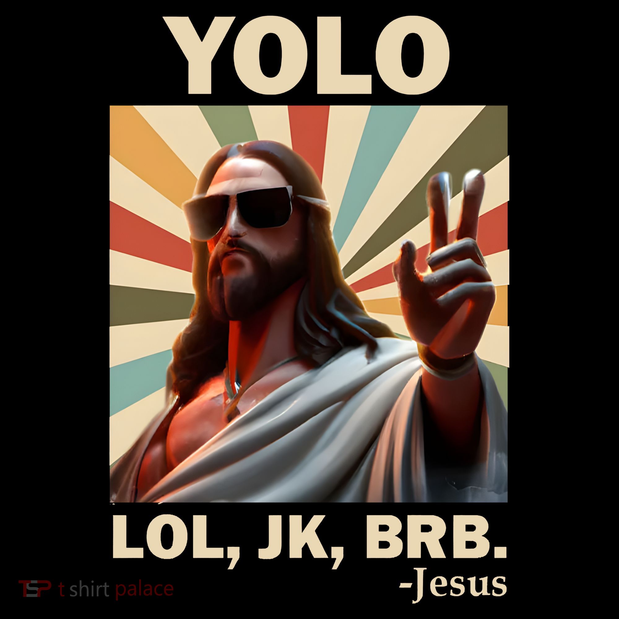 Yolo Jk Brb Jesus Christian Guess Whos Back Coffee Mug