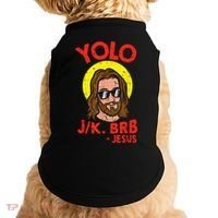 YOLO JK BRB Jesus Easter Day Ressurection Christians Doggie Tank thumb 0