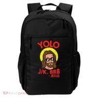 YOLO JK BRB Jesus Easter Day Ressurection Christians Backpack thumb 0