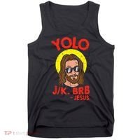 YOLO JK BRB Jesus Easter Day Ressurection Christians Tank Top thumb 0