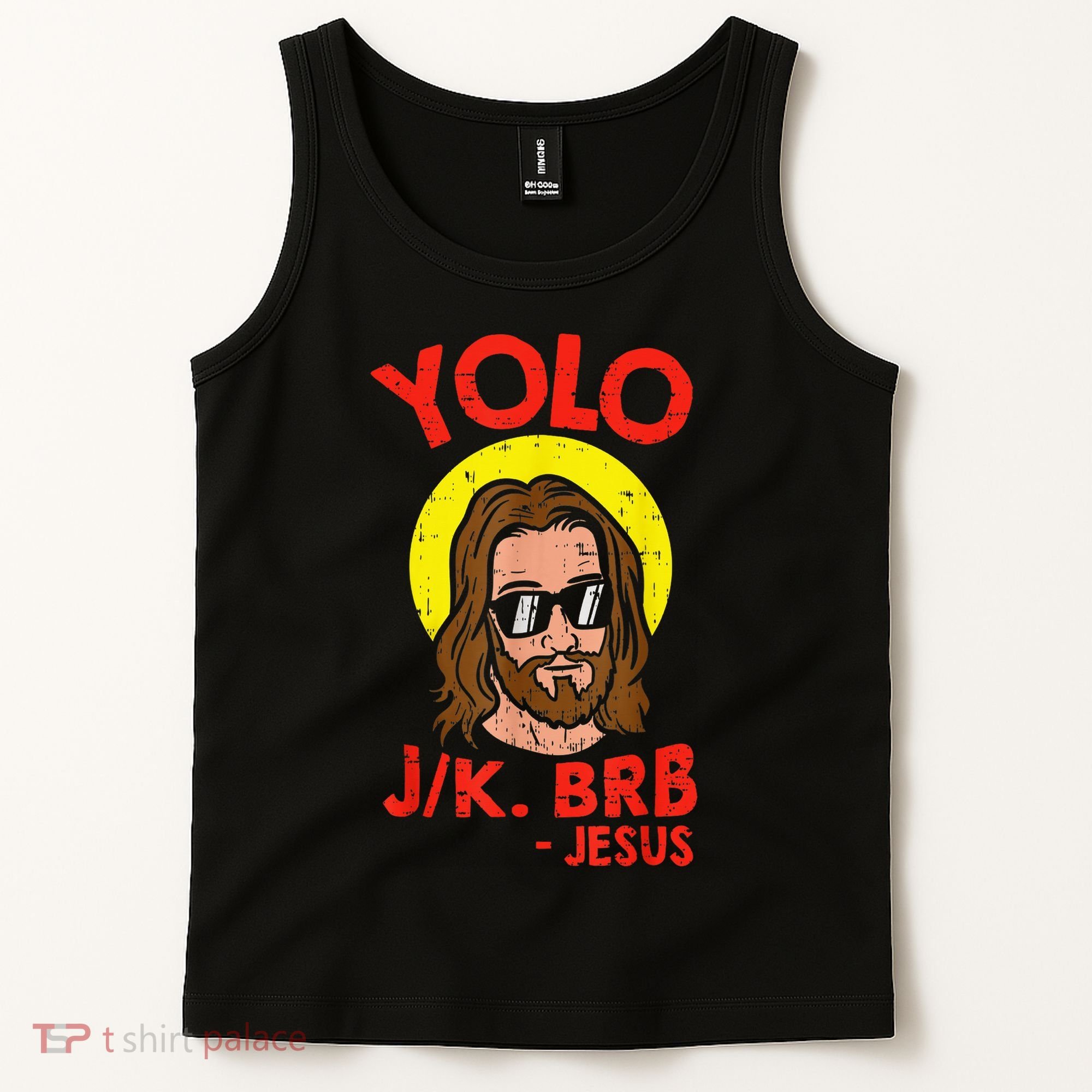 YOLO JK BRB Jesus Easter Day Ressurection Christians Tank Top