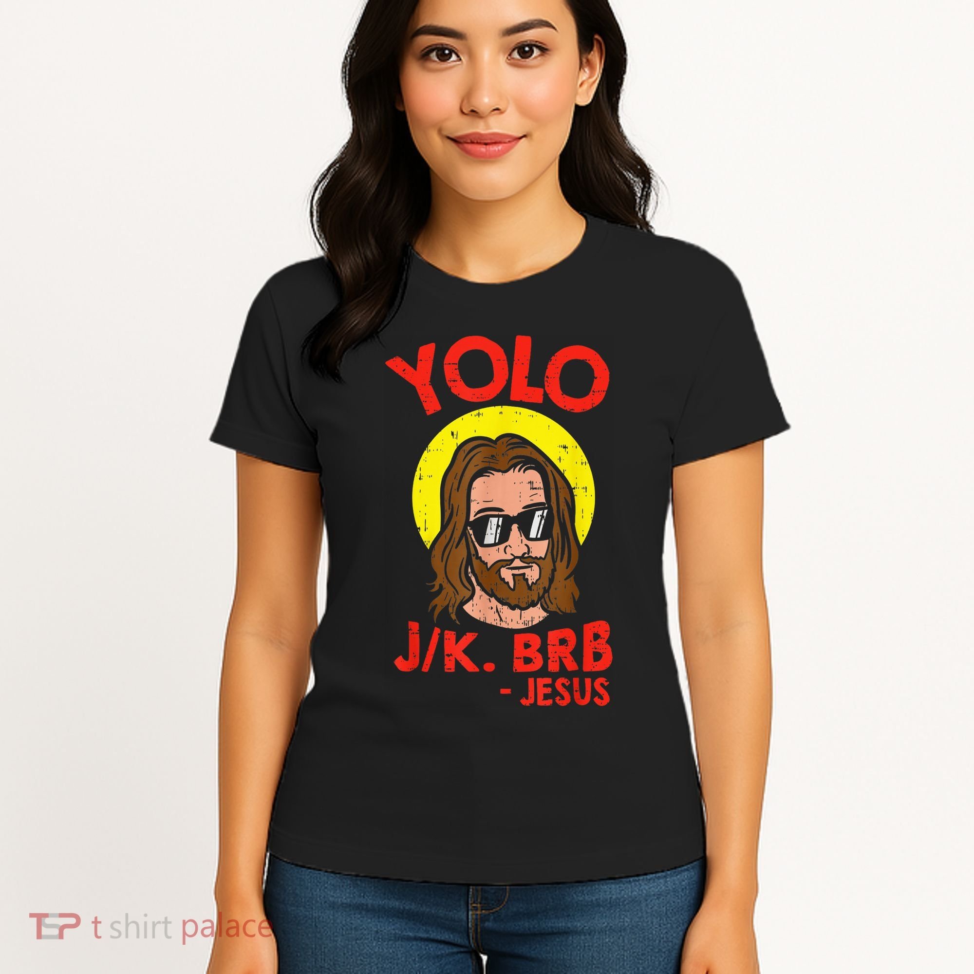 YOLO JK BRB Jesus Easter Day Ressurection Christians Women's T-Shirt