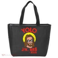 YOLO JK BRB Jesus Easter Day Ressurection Christians Tote Bag thumb 0