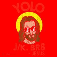 YOLO JK BRB Jesus Easter Day Ressurection Christians Santa Hat thumb 1