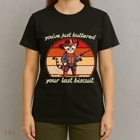 YouVe Just Buttered Your Last Biscuit Western Cat Cowboy T-Shirt thumb 4