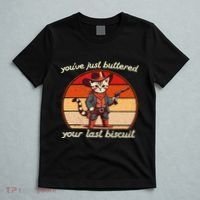 YouVe Just Buttered Your Last Biscuit Western Cat Cowboy T-Shirt thumb 5