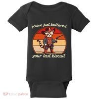 YouVe Just Buttered Your Last Biscuit Western Cat Cowboy Baby Bodysuit thumb 0