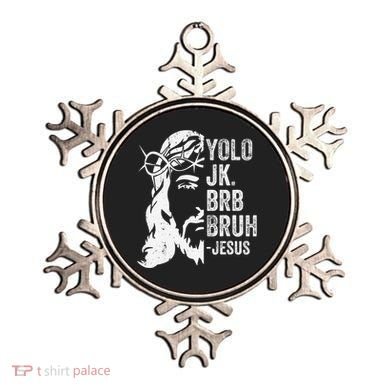 Yolo Jk Brb BRUH Jesus Funny Easter Ressurection Story Ornament