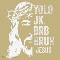 Yolo Jk Brb BRUH Jesus Funny Easter Ressurection Story Hoodie thumb 2