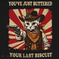 YouVe Just Buttered Your Last Biscuit Western Cat Cowboy Visor thumb 3