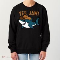 Yee Jaw Cowboy Old Western Shark Women's Sweatshirt thumb 0