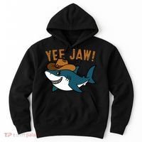 Yee Jaw Cowboy Old Western Shark Hoodie thumb 0