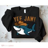 Yee Jaw Cowboy Old Western Shark Sweatshirt thumb 2