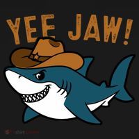 Yee Jaw Cowboy Old Western Shark Women's Hoodie thumb 2