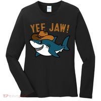Yee Jaw Cowboy Old Western Shark Women's Long Sleeve Shirt thumb 0