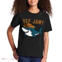Yee Jaw Cowboy Old Western Shark Kids T-Shirt thumb 2