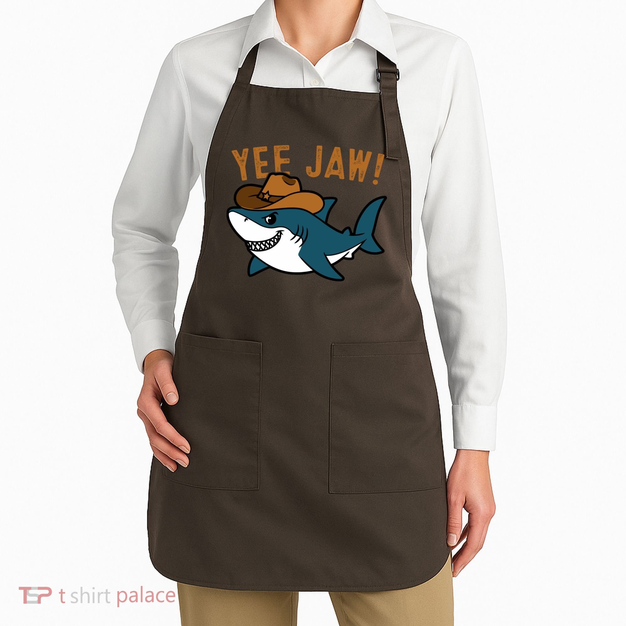 Yee Jaw Cowboy Old Western Shark Apron