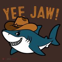 Yee Jaw Cowboy Old Western Shark Coaster thumb 2